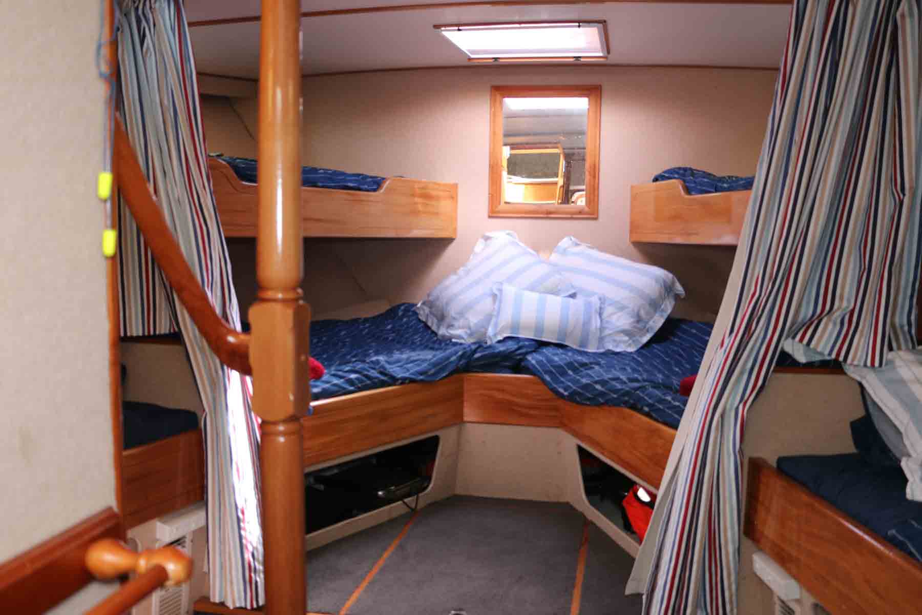 The Galileo can cater for 48 passengers, with accommodation, toilets and showers for 12