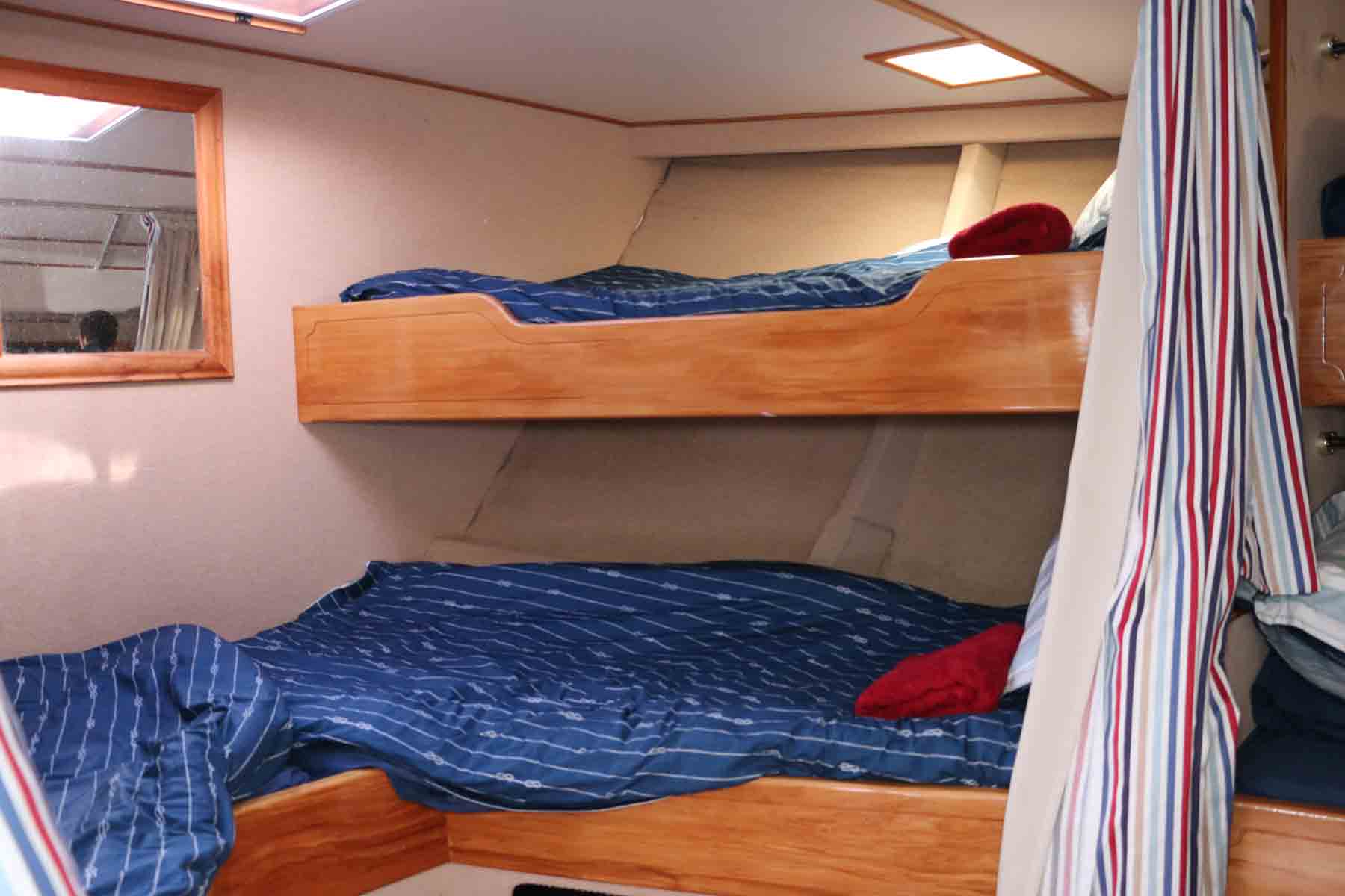 The beds onboard the Galileo are comfortable and spacious